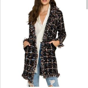 English Factory Fancy Tweed Long Jacket